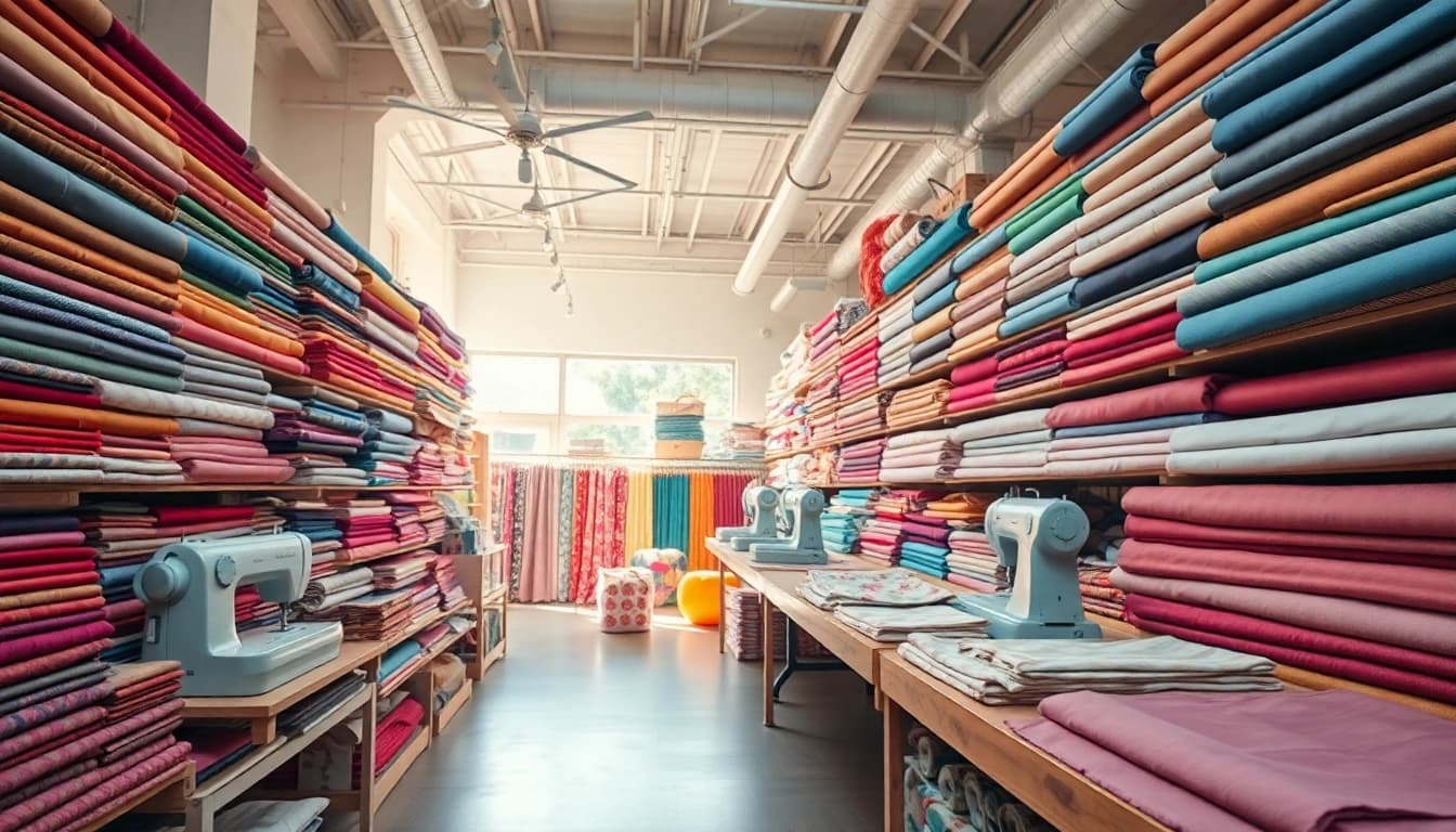 Bekijk diverse stoffen in onze stoffen winkel online, met kleurrijke en goed georganiseerde textielopties.