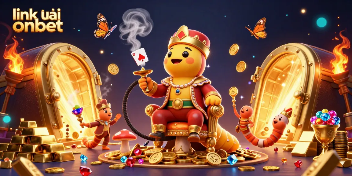 Engage with the exciting visuals of link vào onbet featuring a vibrant 3D casino scene with colorful gaming elements.