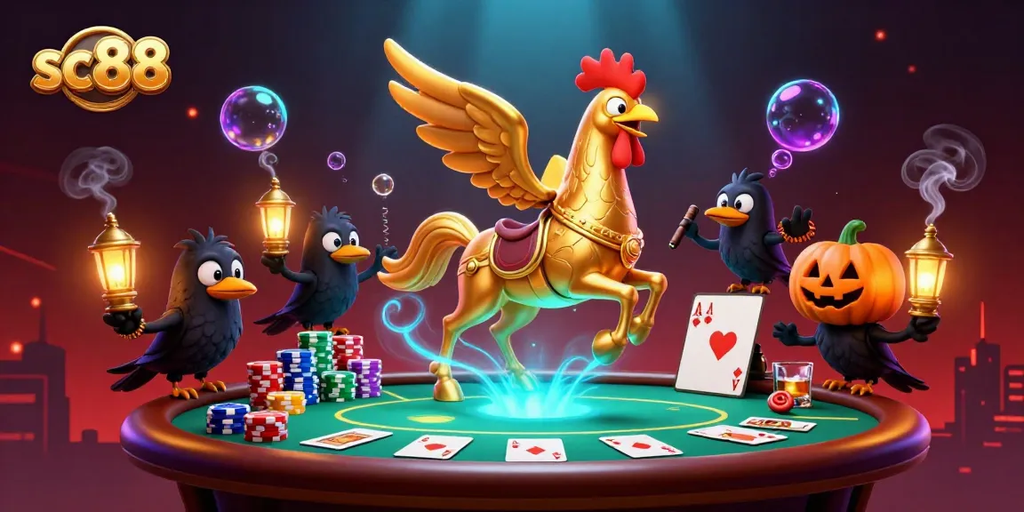 Experience vibrant gameplay at sc88 with a headless horseman and lanterns in a lively casino