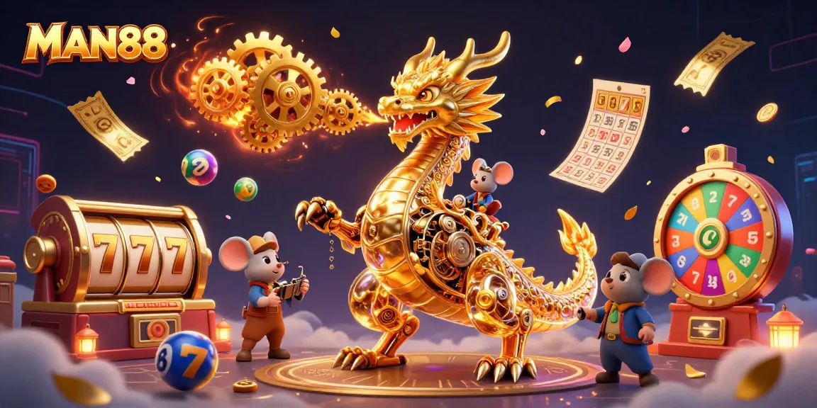 Experience vibrant gaming adventures with MAN88's multi-character casino scene showcasing dynamic elements and engaging visuals.