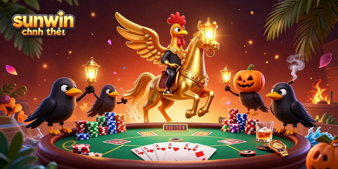 Engage in thrilling gaming adventures at sunwin chính thức with colorful poker table action and animated characters.
