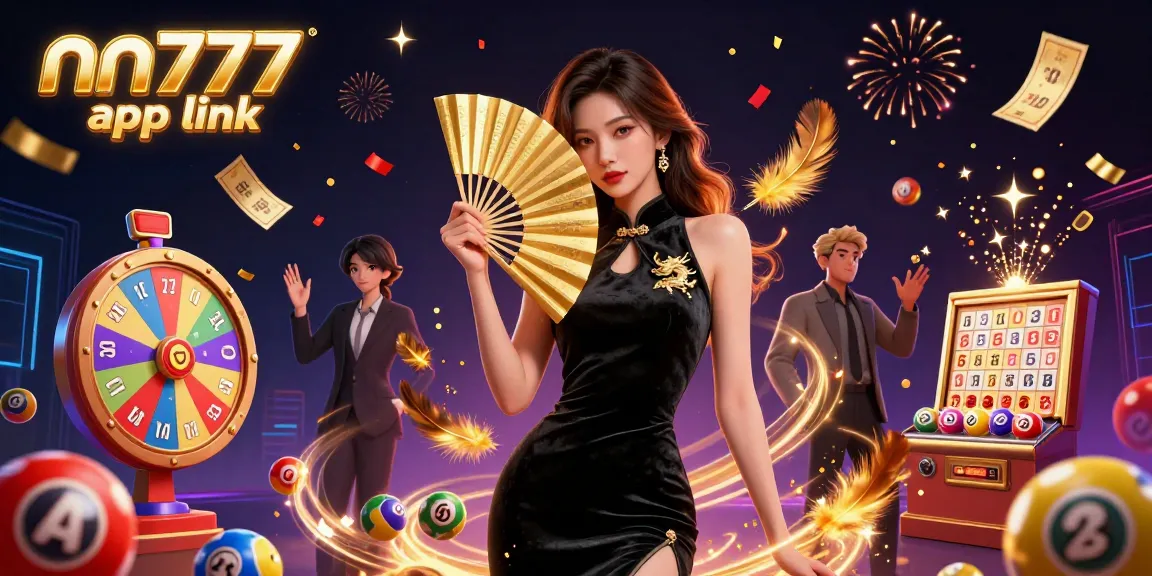 Experience thrilling moments with the nn777 app link, showcasing dynamic lottery games and vibrant casino elements.