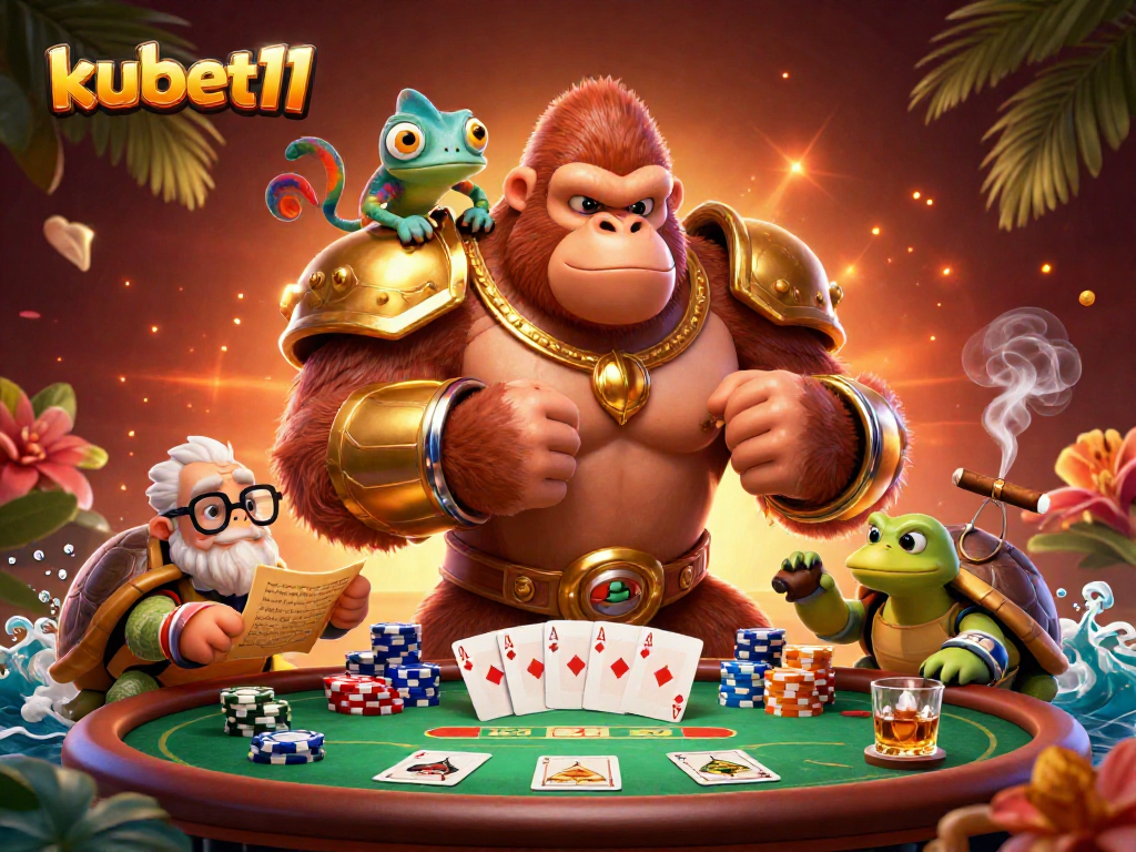 Players enjoy exciting poker strategies at kubet11, immersed in a vibrant casino atmosphere.