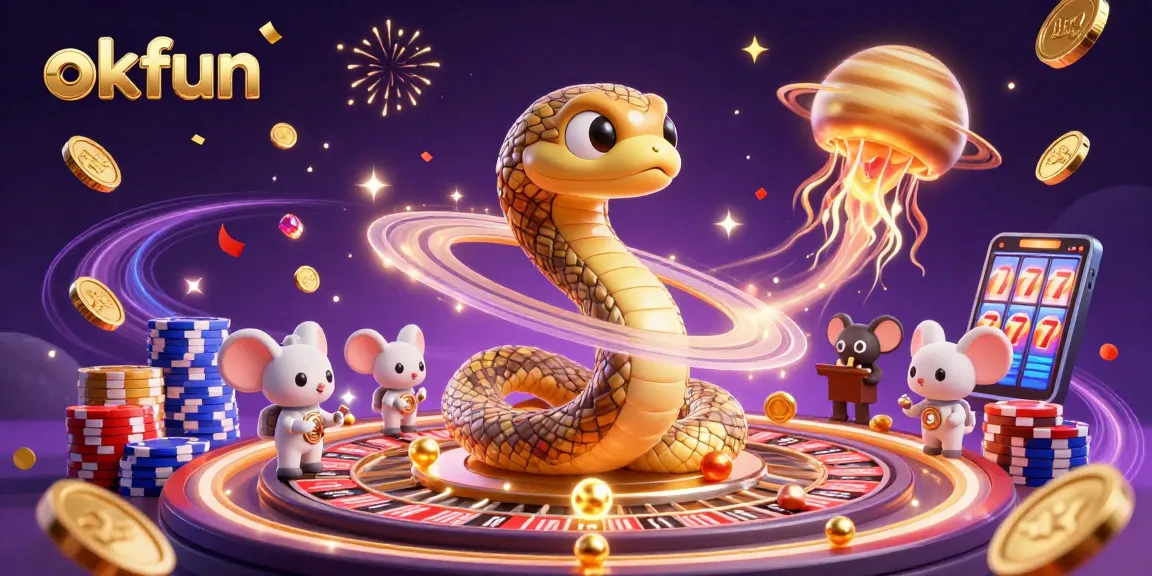 Experience thrilling bets at okfun with cartoon cosmic elements and vibrant casino games.