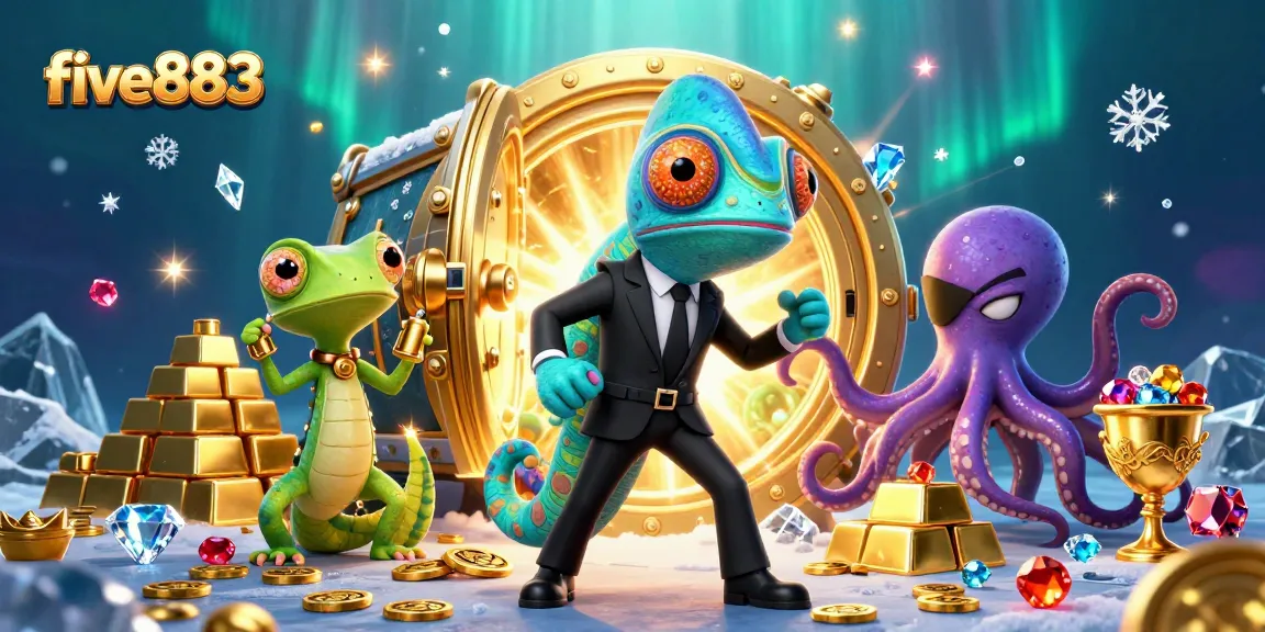Experience winning thrills with five883 as colorful characters navigate a dazzling casino world.