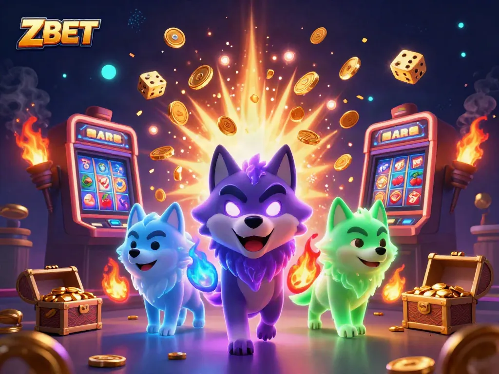 Experience thrilling gameplay with ZBET’s vibrant casino elements in an exciting digital scene.