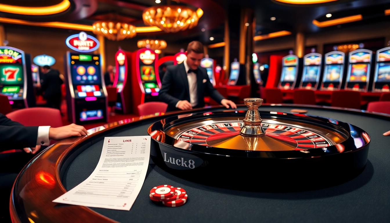 Experience excitement and luxury at Luck8.com with vibrant casino tables and thrilling betting action.