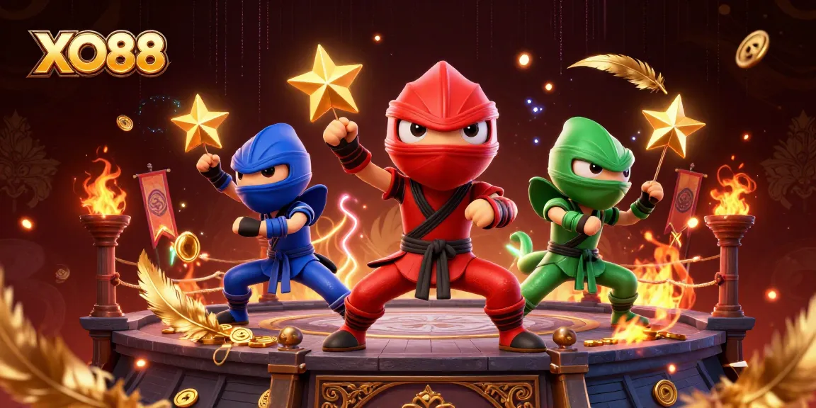 Join the action at XO88 with vibrant 3D chameleons showcasing dynamic gaming excitement.