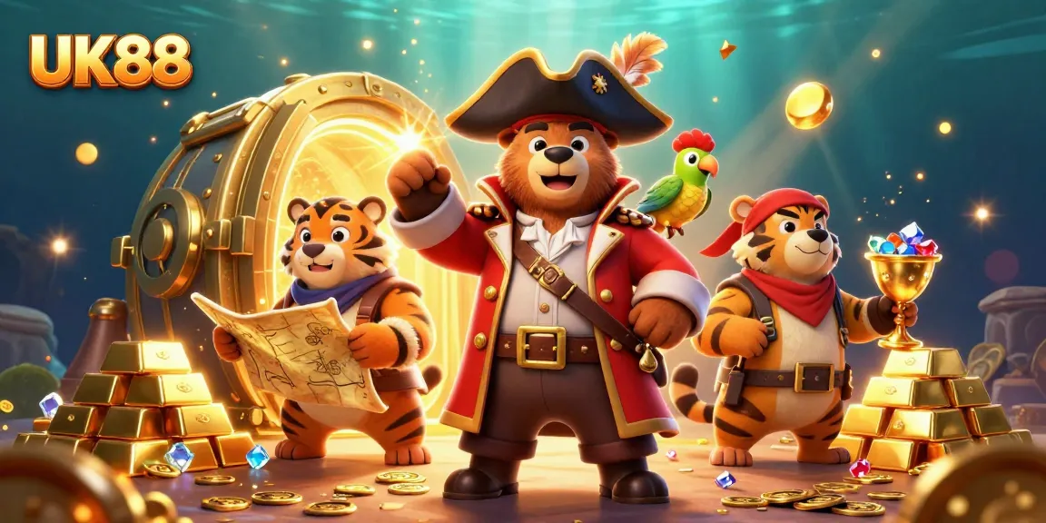 Explore thrilling wins at UK88 with a fierce pirate crew amidst gold and jewels.
