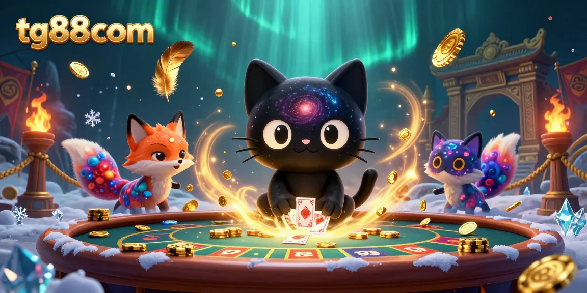 Experience thrilling gameplay with tg88com in a colorful cosmic casino atmosphere featuring animated characters.