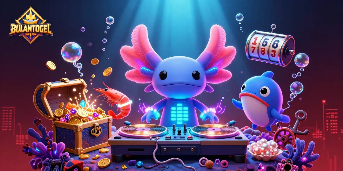 BULANTOGEL showcases an engaging underwater casino scene with vibrant characters and gaming elements.