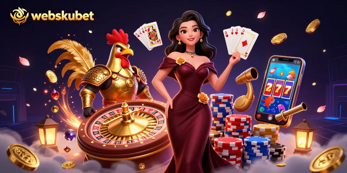 Experience the thrill of webskubet with dazzling casino elements and dynamic characters.