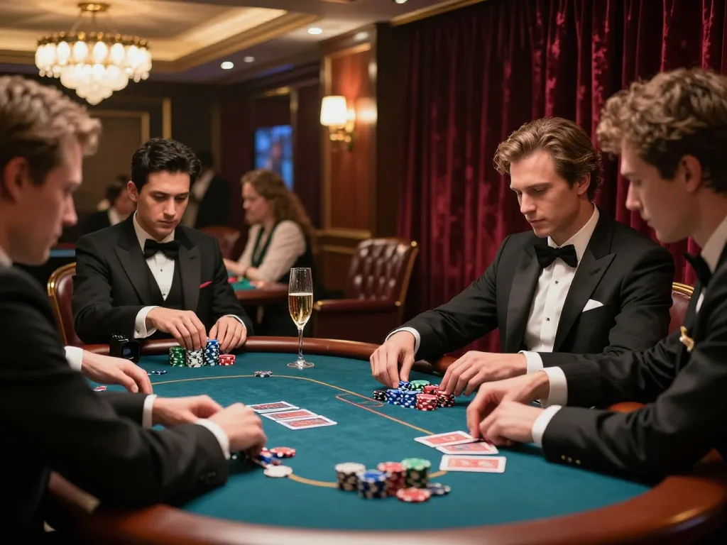 VU88 players enjoying high-stakes poker in a luxurious atmosphere, exhibiting strategic gameplay.