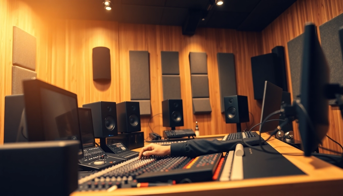 Optimize your tracks with online audio mastering by a professional audio engineer in a studio setting.