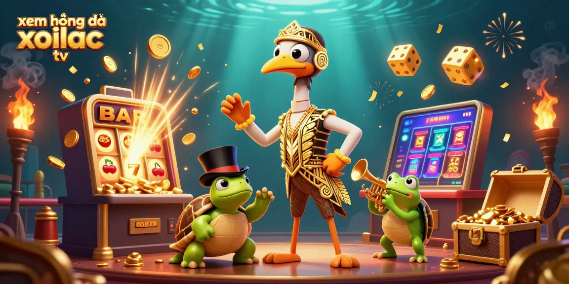 Xem bóng đá xoilac tv showcases a vibrant casino scene featuring fantastic characters and slots.
