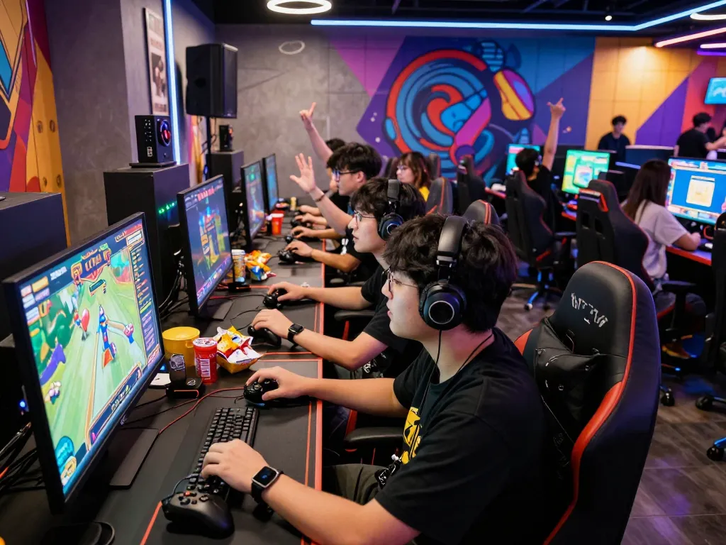 Players engaging in the thrilling 789 club gaming experience in a lively environment.