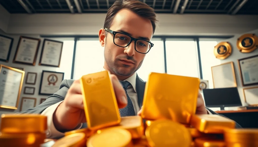 Valutazione oro e acquisto di compro oro in un ambiente professionale.