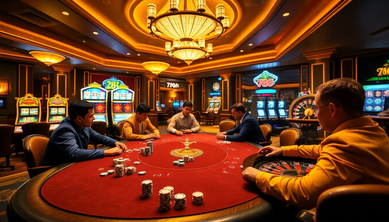 Experience the thrill of 789f casino gaming with vibrant poker tables and exciting slot machines.