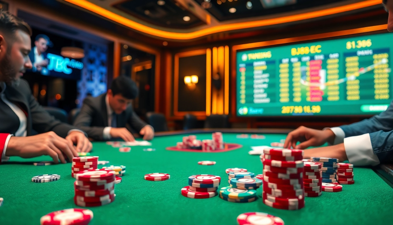 Experience thrilling gameplay at https://bj88daga.dev/ with players engaged in high-stakes card action.