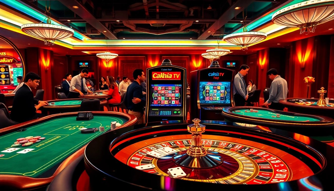 Players enjoying cakhia tv themed casino experience with vibrant gaming elements and atmosphere.