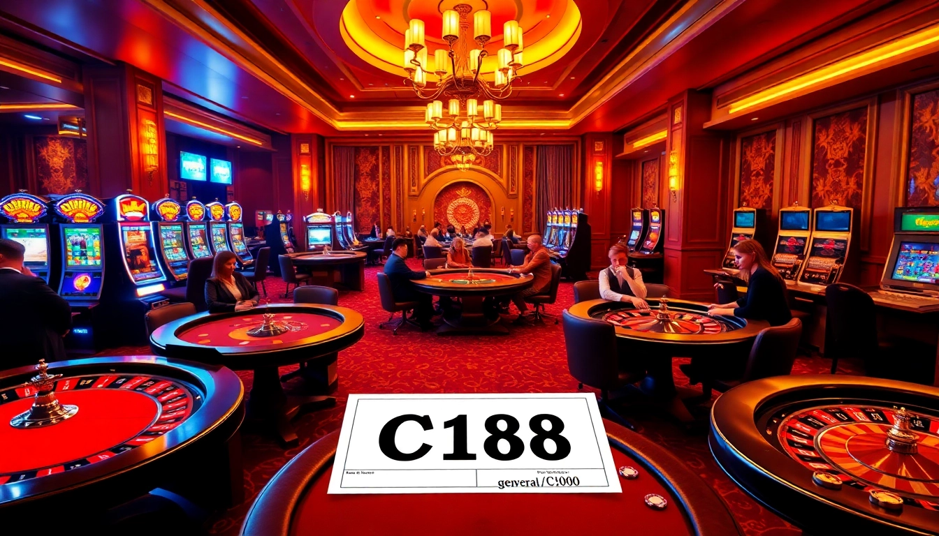 C168 betting slip among poker chips and casino tables in a luxurious gaming environment.