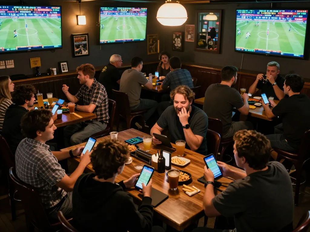 KU88 offers real-time sports betting excitement with patrons engaged in live events