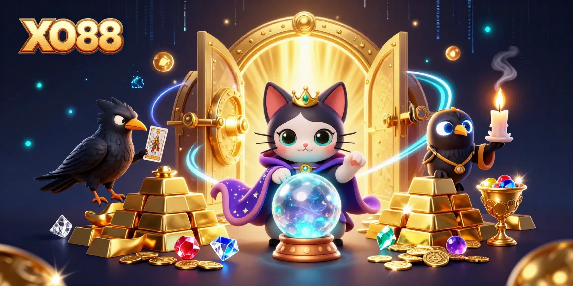 Experience the thrill of winning with XO88 through an enchanting 3D casino illustration.