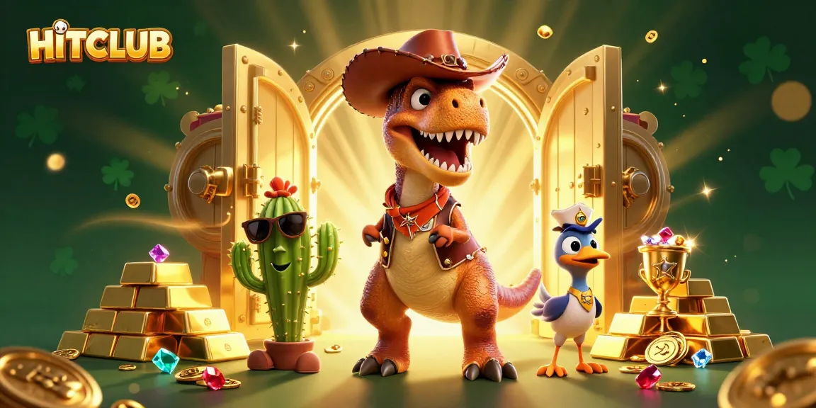 Experience thrilling gaming with HITCLUB in this vibrant casino adventure scene full of riches.