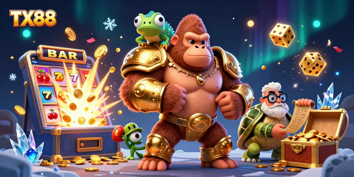 Join the adventure at TX88 where the gorilla king and friends unlock casino jackpots.
