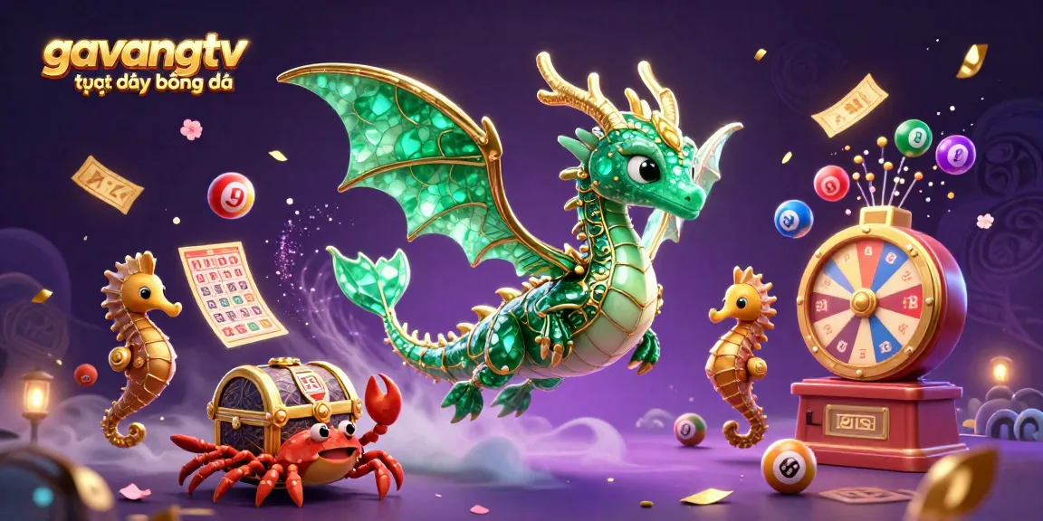 Experience the excitement of gavangtv trực tiếp bóng đá with a vibrant lottery-themed 3D illustration.