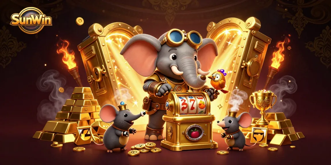 Spin and win at SunWin's vibrant casino with slot machines, treasures, and excitement!
