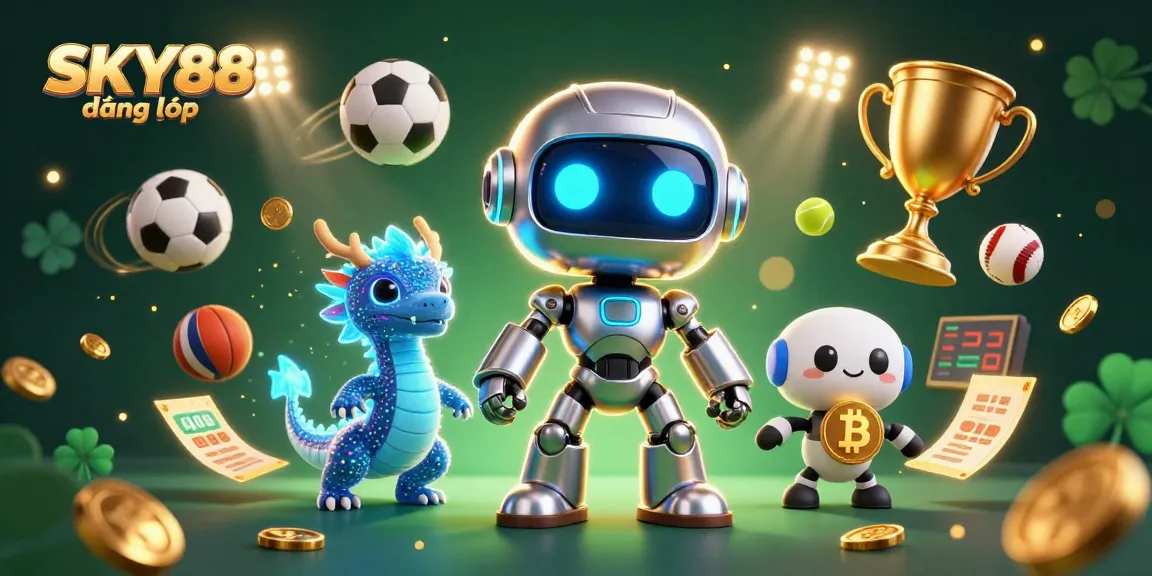 Join the action at SKY88 đăng nhập with cyberpunk robots and thrilling sports betting elements.