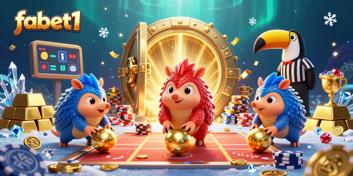 Experience the excitement of fabet1 as rival pangolins roll through poker chips in this thrilling gaming scene.