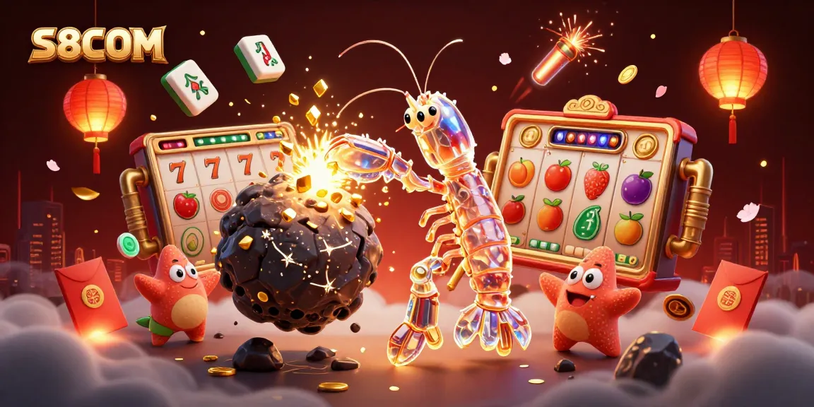 Engage with S8COM's thrilling gaming adventure featuring vibrant characters and casino elements.