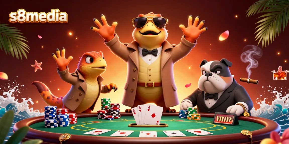 Watch three raptors in disguise at the VIP lounge as they navigate s8media's vibrant casino scene.