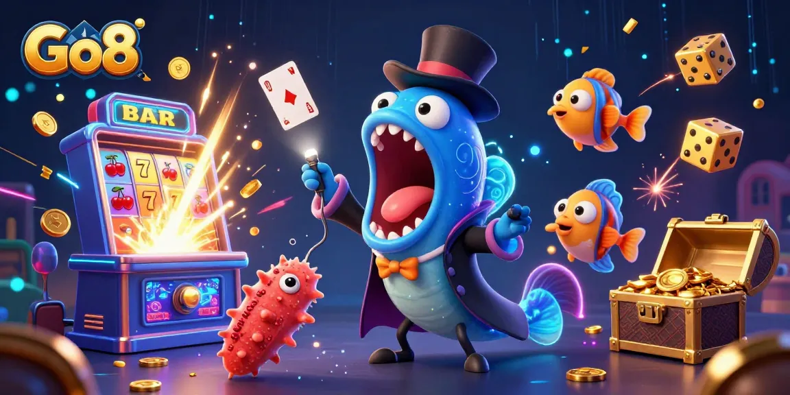 Experience the thrilling magic of casino games with Go8's vibrant characters and dynamic atmosphere.